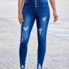 Plain Cocoon Casual Jeans