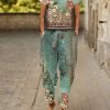 Casual Crew Neck Jersey Two-Piece Set