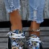Leoaprd Sunflower Pattern Slip On Sneaker